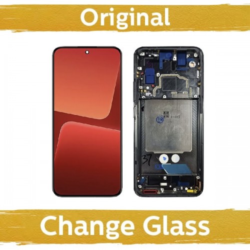 LCD Näyttö yhteensopiva Xiaomi 13 kehyksellä / Musta / (Uusittu: Kiina)