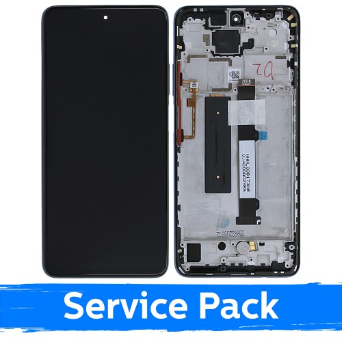 LCD Display Compatible With Xiaomi Mi 10T Lite 5G With Frame / Pearl Gray / (Service Pack)