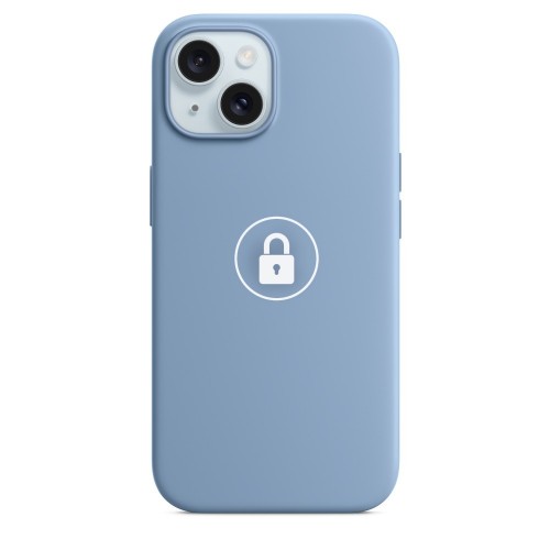 Phone Case "Silicone Case v2" for iPhone 15 Plus / Winter Blue / in package