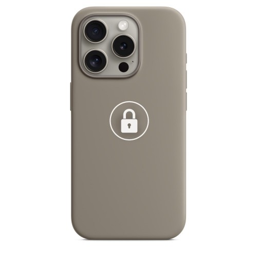 Puhelimen suojakuori "Silicone Case v2" iPhone 15 Pro:lle / Clay / pakkauksessa