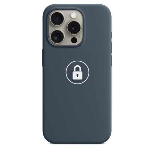 Phone Case "Silicone Case v2" for iPhone 15 Pro Max / Storm Blue / in package