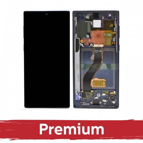 LCD-näyttö Samsung N975 Note 10 Plus kehyksellä / Aura Glow / OEM
