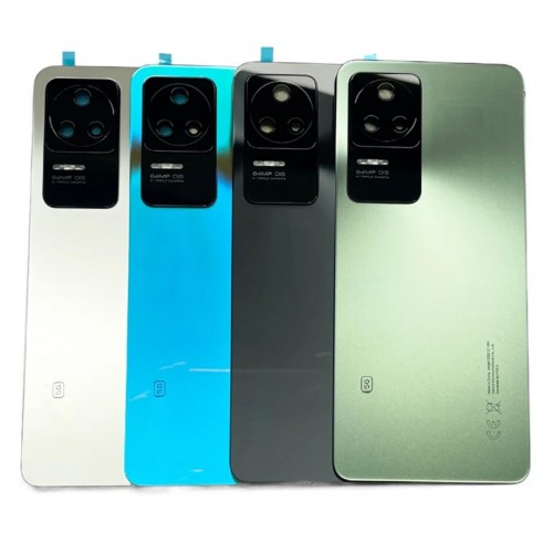 Back Cover Compatible With Xiaomi Poco F4 5G / Moonlight Silver / (with camera lens) / HQ