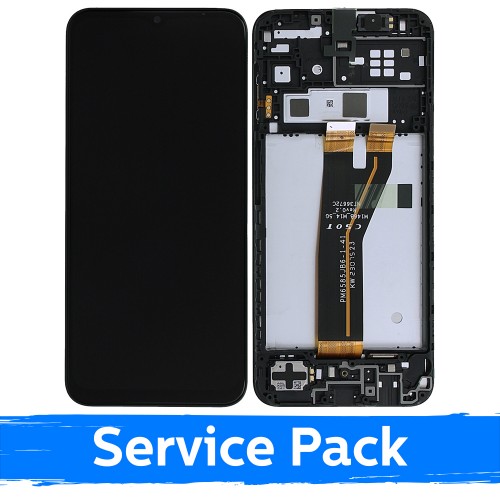 LCD Display Compatible With Samsung M146 M14 5G Black With Frame (Service Pack)