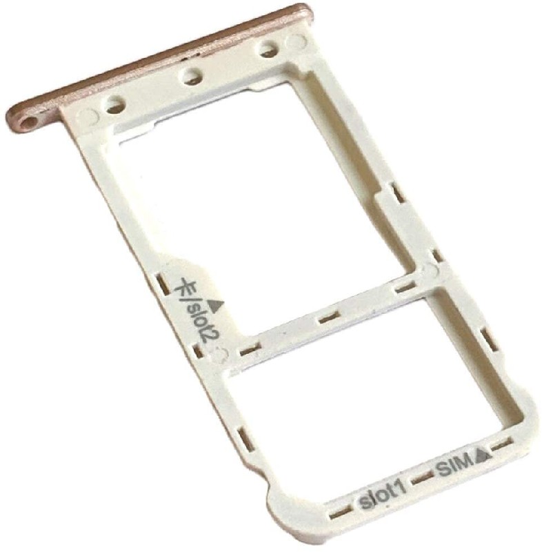 SIM-kortin pidike Huawei P9 Lite Mini/Y6 Pro 2017 kultainen alkuperäinen (service pack)