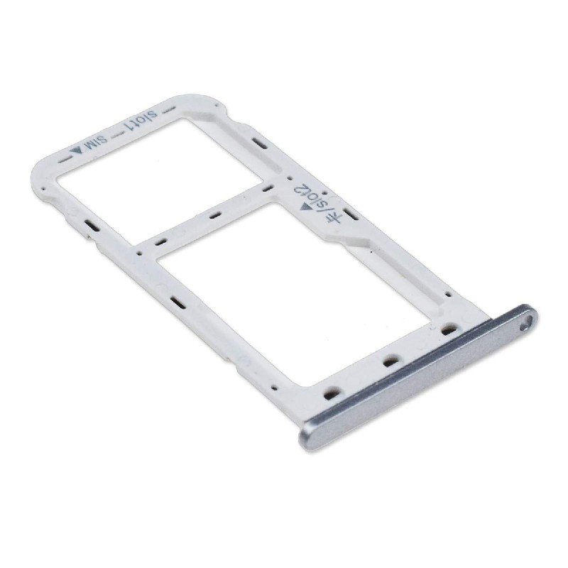 SIM-kortin pidike Huawei P9 Lite Mini/Y6 Pro 2017 hopeinen alkuperäinen (service pack)