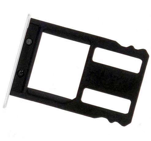 SIM-kortin pidike Huawei Nexus 6P hopeinen alkuperäinen (service pack)