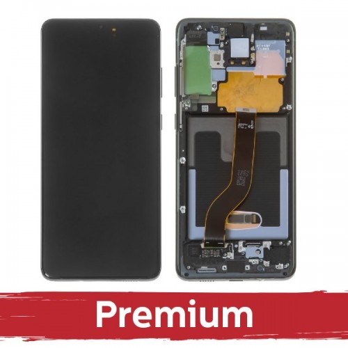 LCD-näyttö yhteensopiva Samsung G985 S20 Plus kehyksellä / Cosmic Black / OEM