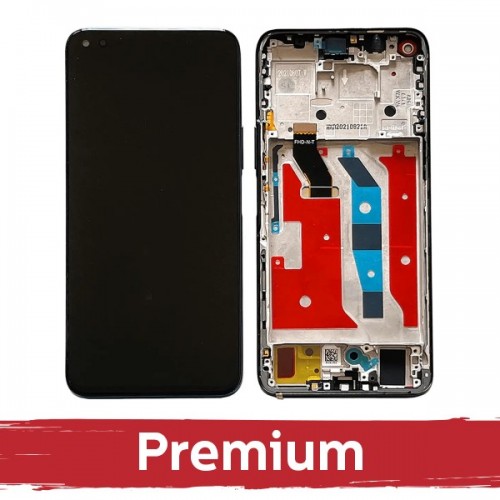 LCD Display Compatible With Huawei Honor 50 Lite with Frame / Space Silver / OEM