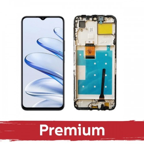 LCD Display Compatible With Huawei Honor 70 Lite with Frame / Midnight Black / OEM