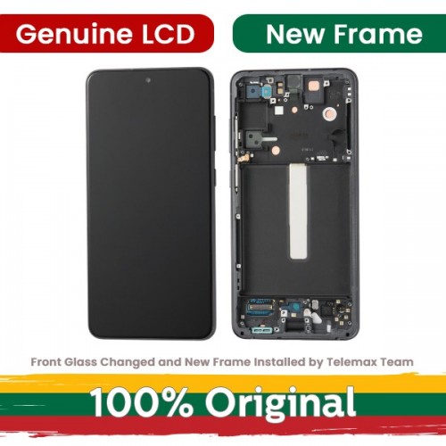 LCD-näyttö yhteensopiva Samsung G990 S21 FE kehyksellä / Lavender / (Renewed: Telemax)