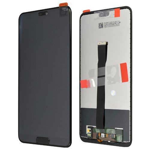 LCD-näyttö Huawei P20 kosketusnäytöllä ja kotipainikkeella musta HQ