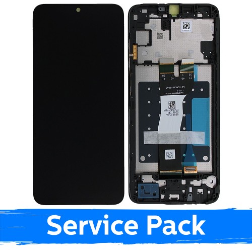 LCD-näyttö yhteensopiva Samsung A057 A05s musta kehyksellä (Service Pack)