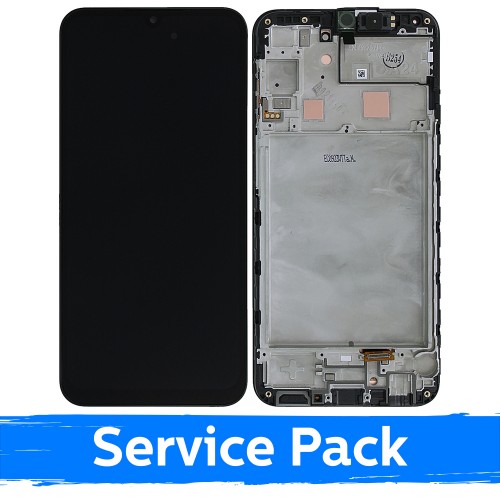 LCD Display Compatible With Samsung A245 A24 4G Black With Frame (Service Pack)