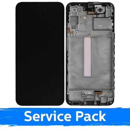 LCD-näyttö yhteensopiva Samsung A256 A25 5G musta kehyksellä (Service Pack)