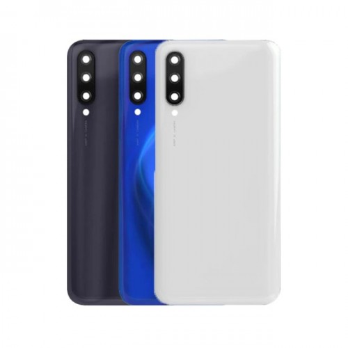 Back Cover Compatible With Xiaomi Mi 9 Lite White (with camera lens) HQ