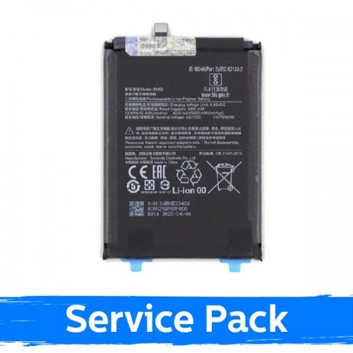 Akku yhteensopiva Xiaomi Redmi Note 9 Pro / Note 10 Pro (4G) BN53 (Service Pack)
