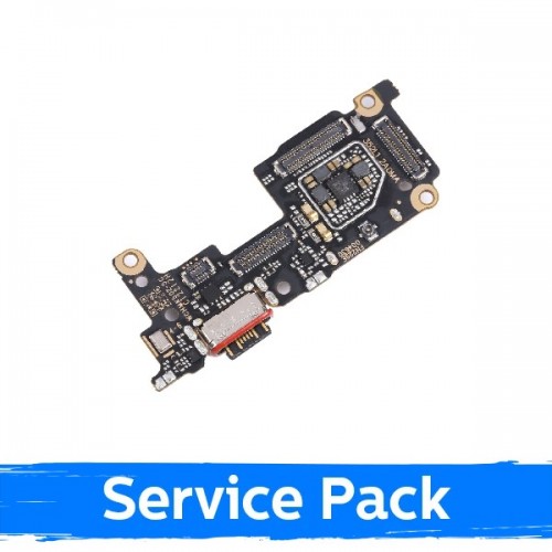 Charging Port Compatible With Xiaomi 12T / 12T Pro with Flex / Plata (Service Pack)