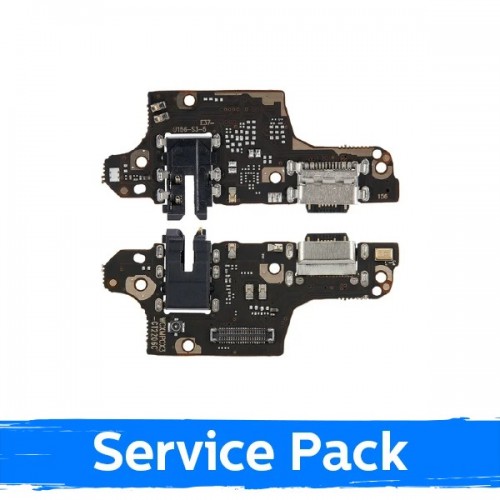 Charging Port Compatible With Xiaomi Poco X3 / X3 Pro with Flex / Plata (Service Pack)
