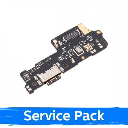 Charging Port Compatible With Xiaomi Poco C40 with Flex / Plata (Service Pack)