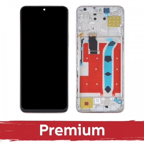LCD-näyttö, yhteensopiva Huawei Honor X8 (4G) kanssa, musta, kehyksellä, OEM