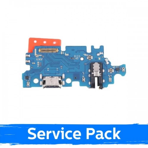 Latausportti, yhteensopiva Samsung A245 A24 4G kanssa, flex-kaapelilla / Plata (Service Pack)