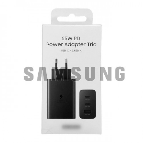 Charger Samsung "TRIO" EP-T6530NBEGEU Black 65W / 100% Genuine /