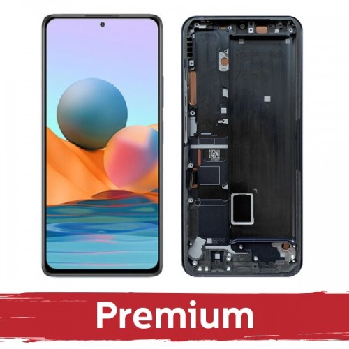 LCD Display Compatible With Xiaomi Mi Note 10 (Note 10 Pro / Note 10 Lite (2020)) with Frame / Glacier White / OEM