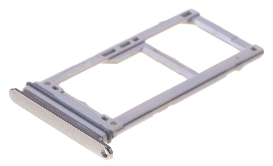 SIM card holder Samsung S10e/S10/S10+ DUAL White/Silver original (used Grade A)