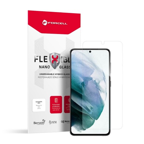 Hybrid glass to Samsung S24 Forcell Flexible Nano Glass