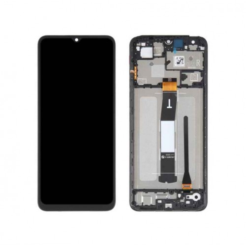 LCD-näyttö, yhteensopiva Xiaomi Redmi Note 13 5G kehyksellä / Graphite Black / HQ