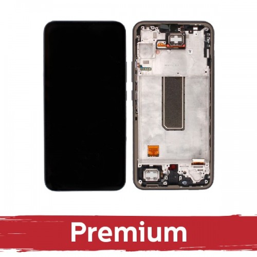 LCD Näyttö yhteensopiva Samsung A346 A34 5G kehyksellä / Graphite / OEM
