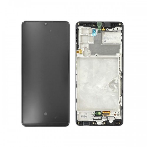 LCD-näyttö, yhteensopiva Samsung A426 A42 5G, musta kehyksellä HQ