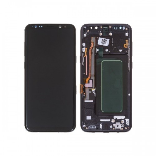 LCD Display Compatible With Samsung G955 S8 Plus with Frame / Midnight Black / HQ