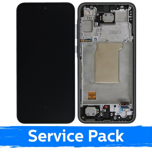 LCD-näyttö, yhteensopiva Samsung A356 A35 5G kehyksellä / Navy (Service Pack)