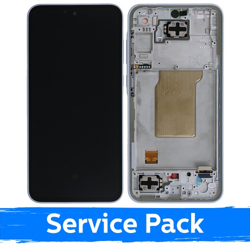 LCD Display Compatible With Samsung A356 A35 5G With Frame / Ice Blue / (Service Pack)