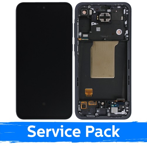 LCD Display Compatible With Samsung A556 A55 5G With Frame / Navy / (Service Pack)