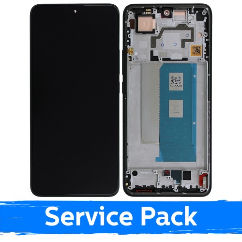 LCD-näyttö, yhteensopiva Xiaomi Poco F5 Pro 5G kehyksellä / musta (Service Pack)