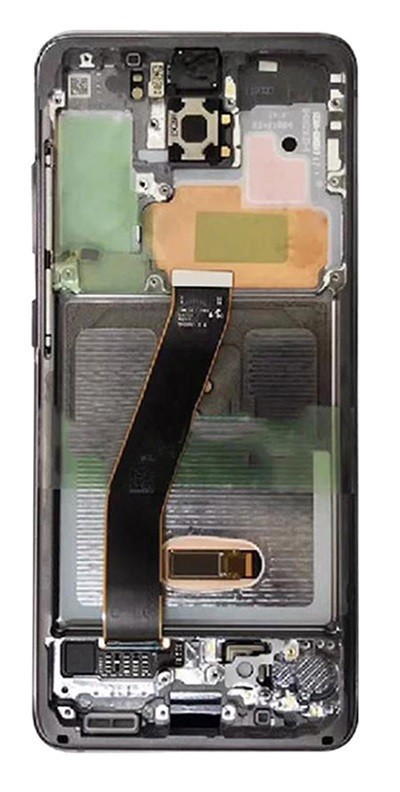 LCD-näyttö Samsung G981F/G980F S20 kosketusnäytöllä ja kehyksellä Cosmic Grey alkuperäinen (käytetty Grade A)