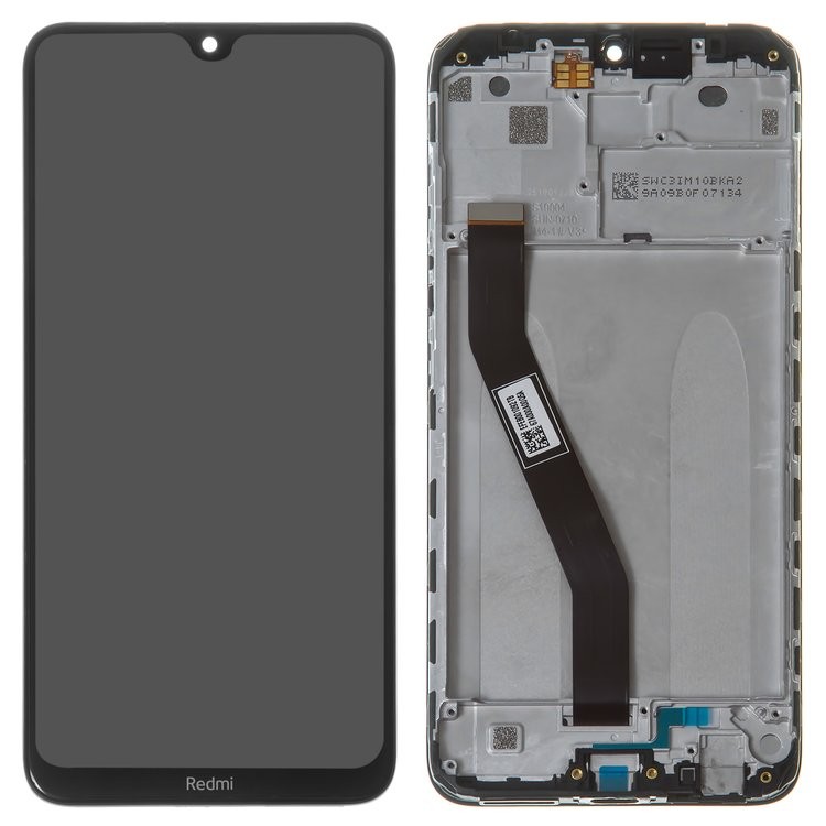 LCD-näyttö Xiaomi Redmi 8/8A kosketusnäytöllä ja kehyksellä musta alkuperäinen (huoltopakkaus)