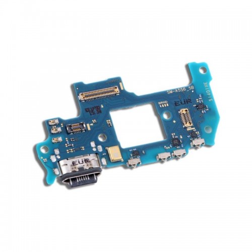 Charging Port Compatible With Samsung A556 A55 5G with Flex / Plata OEM