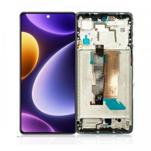 LCD Display Compatible With Xiaomi Poco F5 5G with Frame / Black / HQ