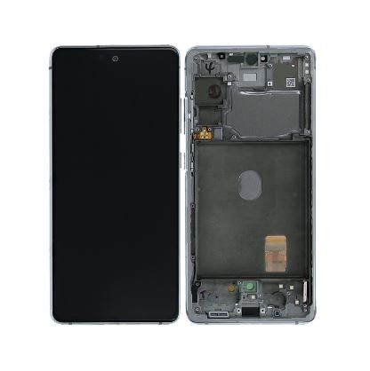 LCD-näyttö Samsung G780/G781 S20 FE kosketusnäytöllä ja kehyksellä Cloud White alkuperäinen (service pack)