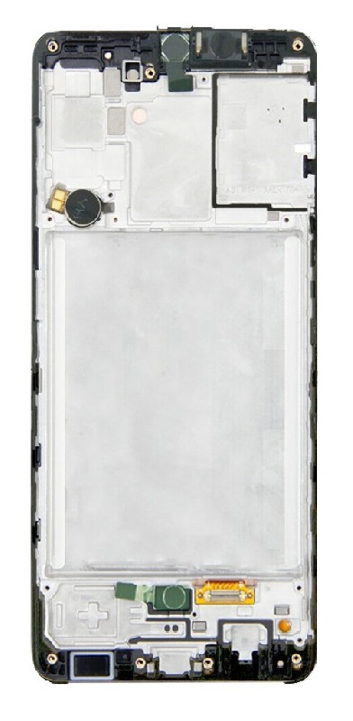 LCD-näyttö Samsung A315 A31 2020 kosketusnäytöllä ja kehyksellä musta alkuperäinen (service pack)