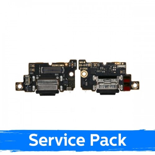 Charging Port Compatible With Xiaomi Poco F3 / Mi 11i with Flex / Plata (Service Pack)