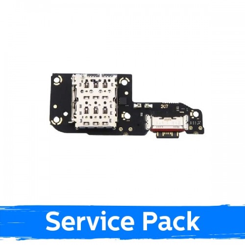 Charging Port Compatible With Xiaomi Poco F5 5G with Flex / Plata (Service Pack)