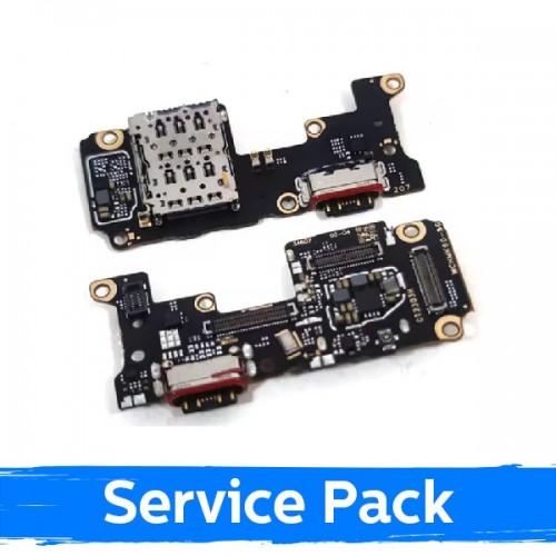 Charging Port Compatible With Xiaomi Poco F5 Pro 5G with Flex / Plata (Service Pack)