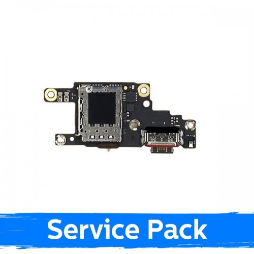 Charging Port Compatible With Xiaomi Poco F6 with Flex / Plata (Service Pack)