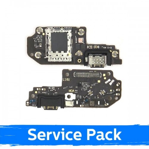Charging Port Compatible With Xiaomi Poco X4 GT with Flex / Plata (Service Pack)