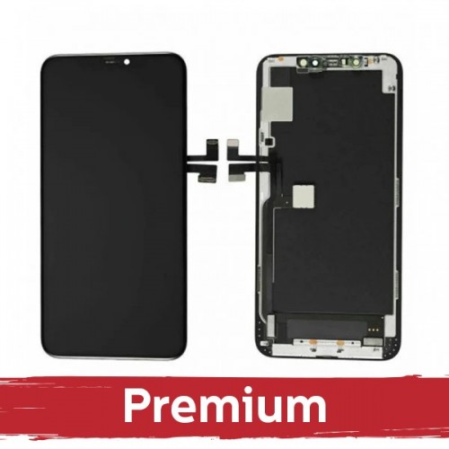 LCD-näyttö yhteensopiva iPhone 11 Pro Max musta (Hard OLED / Premium) /*Removable IC*/